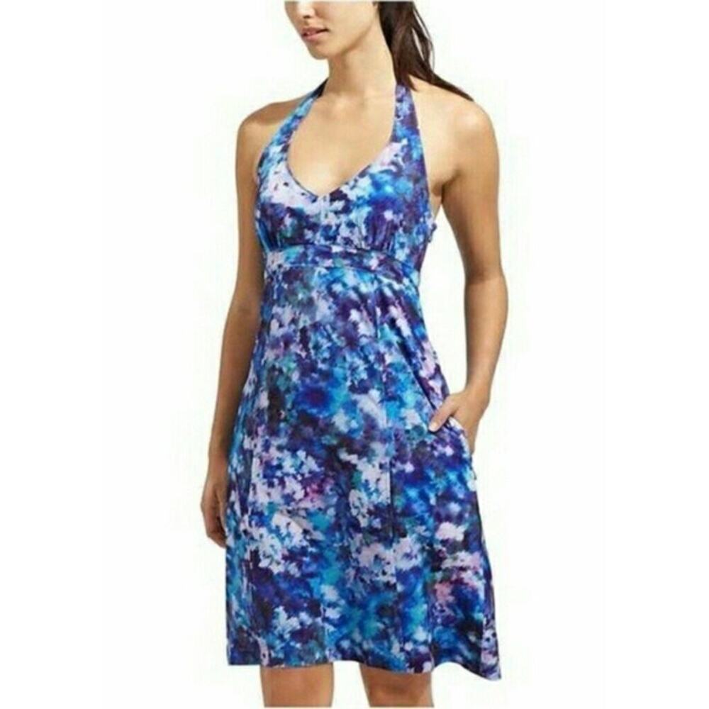 Athleta Protea Pack Everywhere Tie Dye Halter Travel Dress XS/S